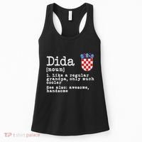 Dida Definition Funny Croatian Dad Croatia Flag Father’S Day Women's Tank Top thumb 0