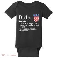 Dida Definition Funny Croatian Dad Croatia Flag Father’S Day Baby Bodysuit thumb 0
