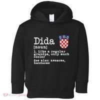 Dida Definition Funny Croatian Dad Croatia Flag Father’S Day Toddler Hoodie thumb 0