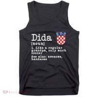 Dida Definition Funny Croatian Dad Croatia Flag Father’S Day Tank Top thumb 0