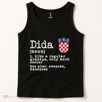 Dida Definition Funny Croatian Dad Croatia Flag Father’S Day Tank Top thumb 2