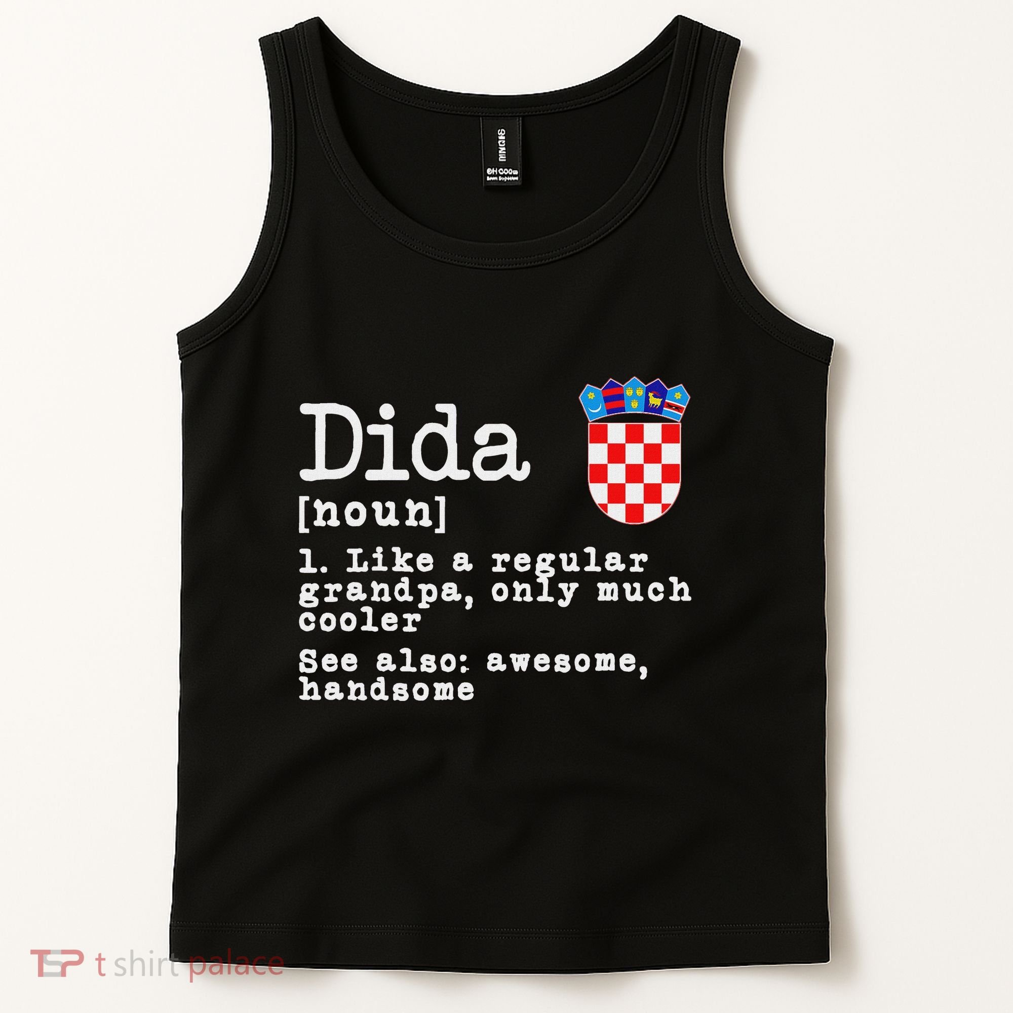 Dida Definition Funny Croatian Dad Croatia Flag Father’S Day Tank Top