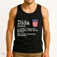 Dida Definition Funny Croatian Dad Croatia Flag Father’S Day Tank Top thumb 3