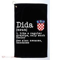 Dida Definition Funny Croatian Dad Croatia Flag Father’S Day Golf Towel thumb 0