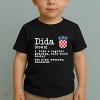 Dida Definition Funny Croatian Dad Croatia Flag Father’S Day Toddler T-Shirt thumb 2