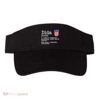 Dida Definition Funny Croatian Dad Croatia Flag Father’S Day Visor thumb 0