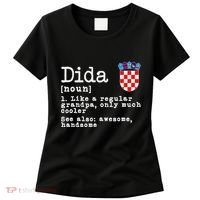 Dida Definition Funny Croatian Dad Croatia Flag Father’S Day Women's T-Shirt thumb 0