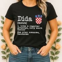 Dida Definition Funny Croatian Dad Croatia Flag Father’S Day Women's T-Shirt thumb 2