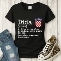 Dida Definition Funny Croatian Dad Croatia Flag Father’S Day Women's T-Shirt thumb 3