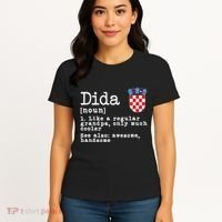 Dida Definition Funny Croatian Dad Croatia Flag Father’S Day Women's T-Shirt thumb 4