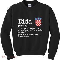 Dida Definition Funny Croatian Dad Croatia Flag Father’S Day Kids Sweatshirt thumb 0