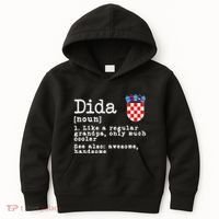 Dida Definition Funny Croatian Dad Croatia Flag Father’S Day Kids Hoodie thumb 0