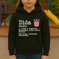 Dida Definition Funny Croatian Dad Croatia Flag Father’S Day Kids Hoodie thumb 3