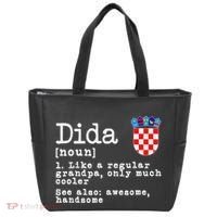 Dida Definition Funny Croatian Dad Croatia Flag Father’S Day Tote Bag thumb 0