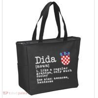 Dida Definition Funny Croatian Dad Croatia Flag Father’S Day Tote Bag thumb 2