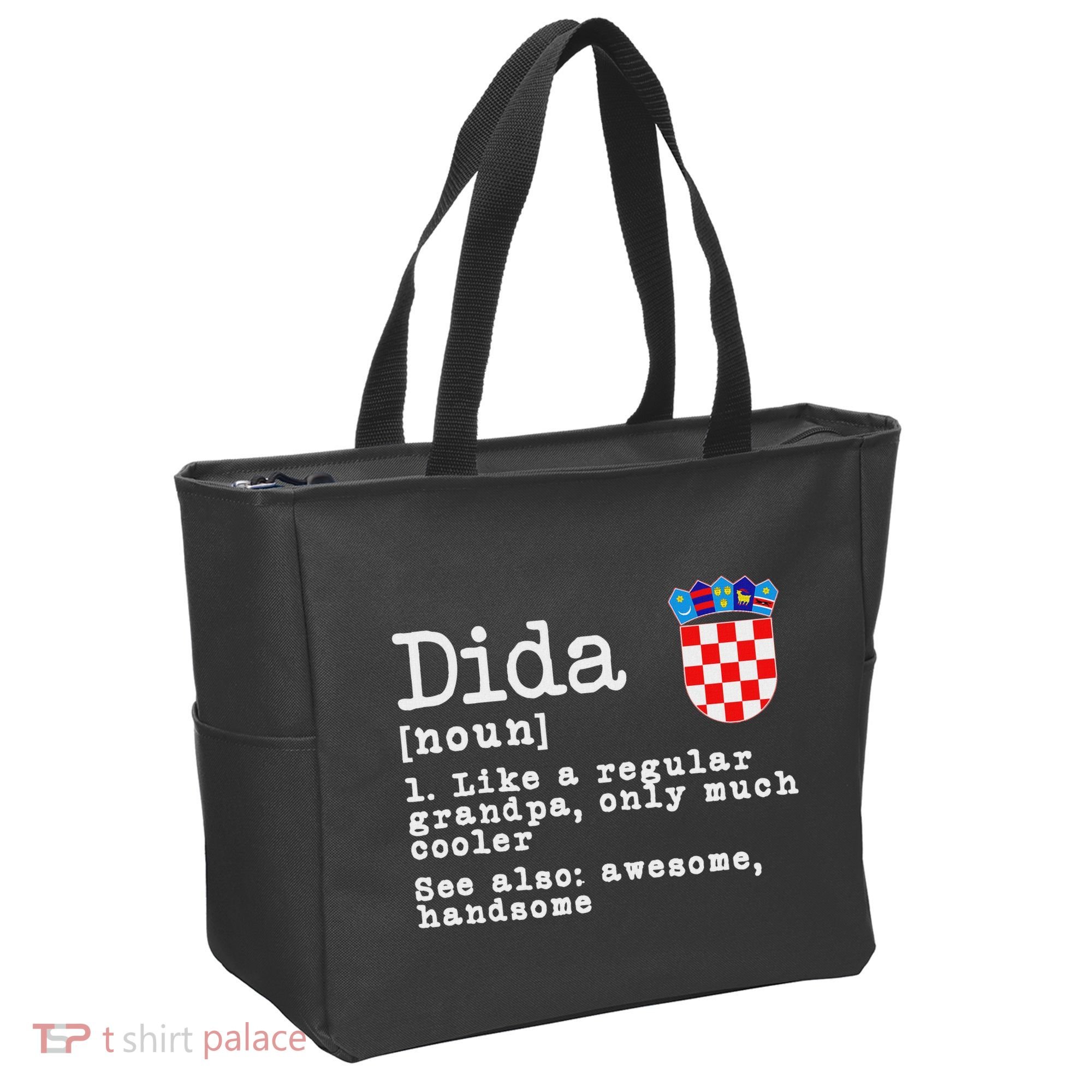 Dida Definition Funny Croatian Dad Croatia Flag Father’S Day Tote Bag