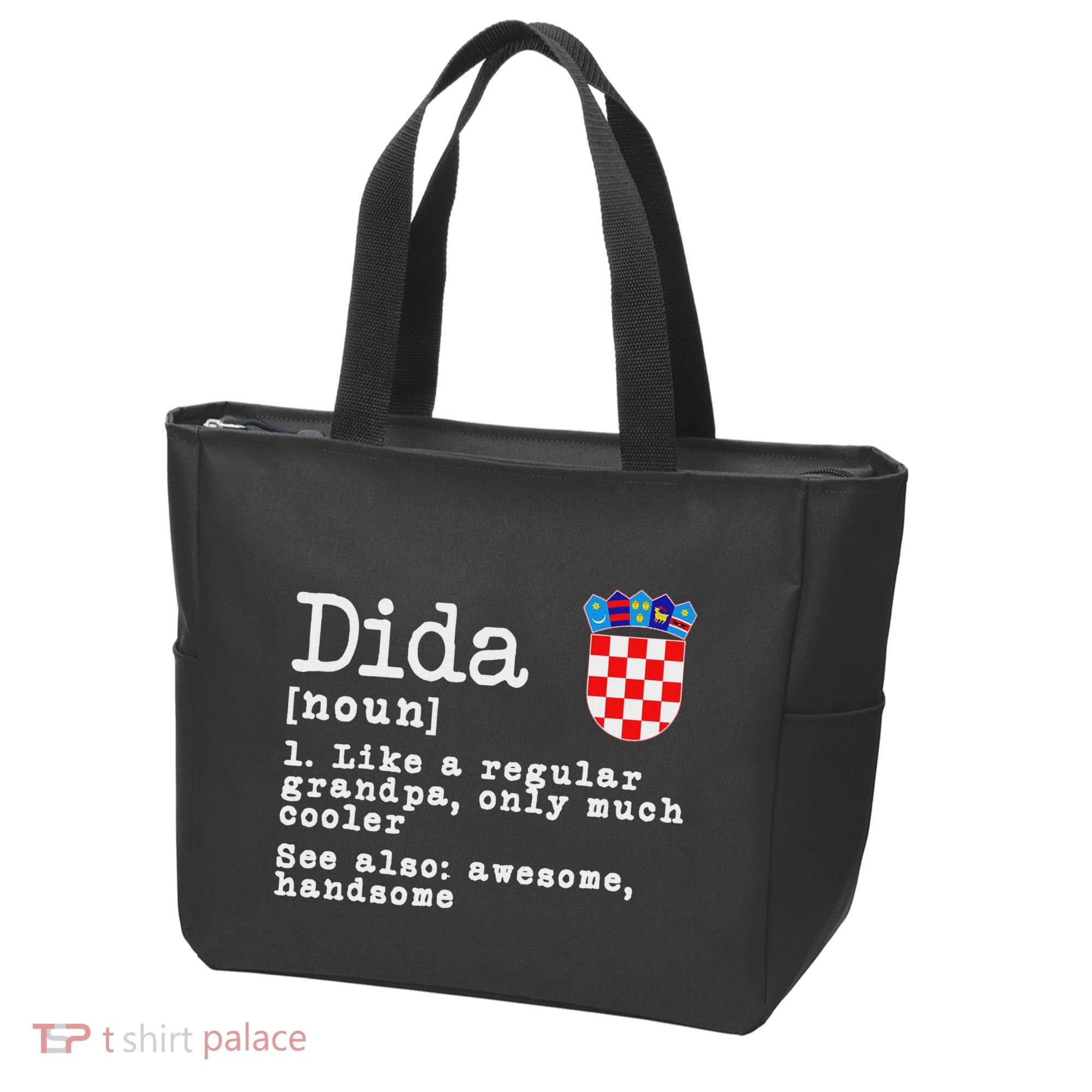 Dida Definition Funny Croatian Dad Croatia Flag Father’S Day Tote Bag