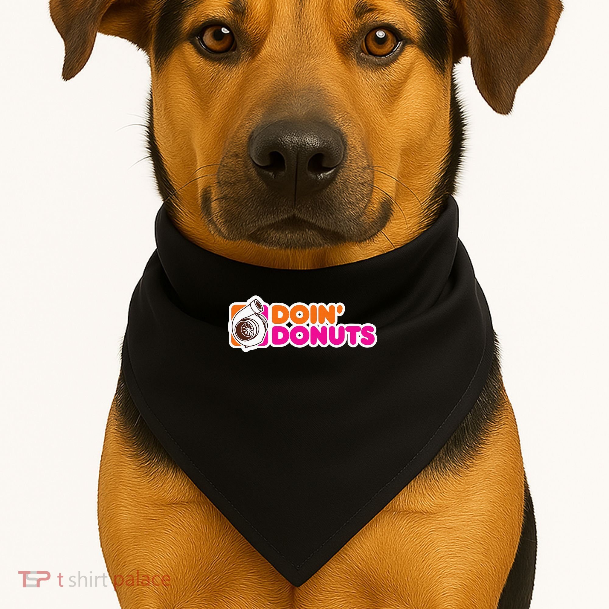 Doin' Donuts Funny Racing & Drift Car Enthusiast USA-Made Doggie Bandana