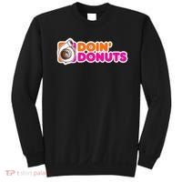 Doin' Donuts Funny Racing & Drift Car Enthusiast Sweatshirt thumb 0