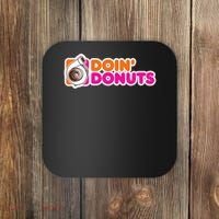 Doin' Donuts Funny Racing & Drift Car Enthusiast Coaster thumb 0