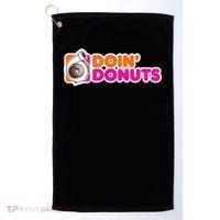 Doin' Donuts Funny Racing & Drift Car Enthusiast Golf Towel thumb 0