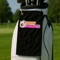 Doin' Donuts Funny Racing & Drift Car Enthusiast Golf Towel thumb 2