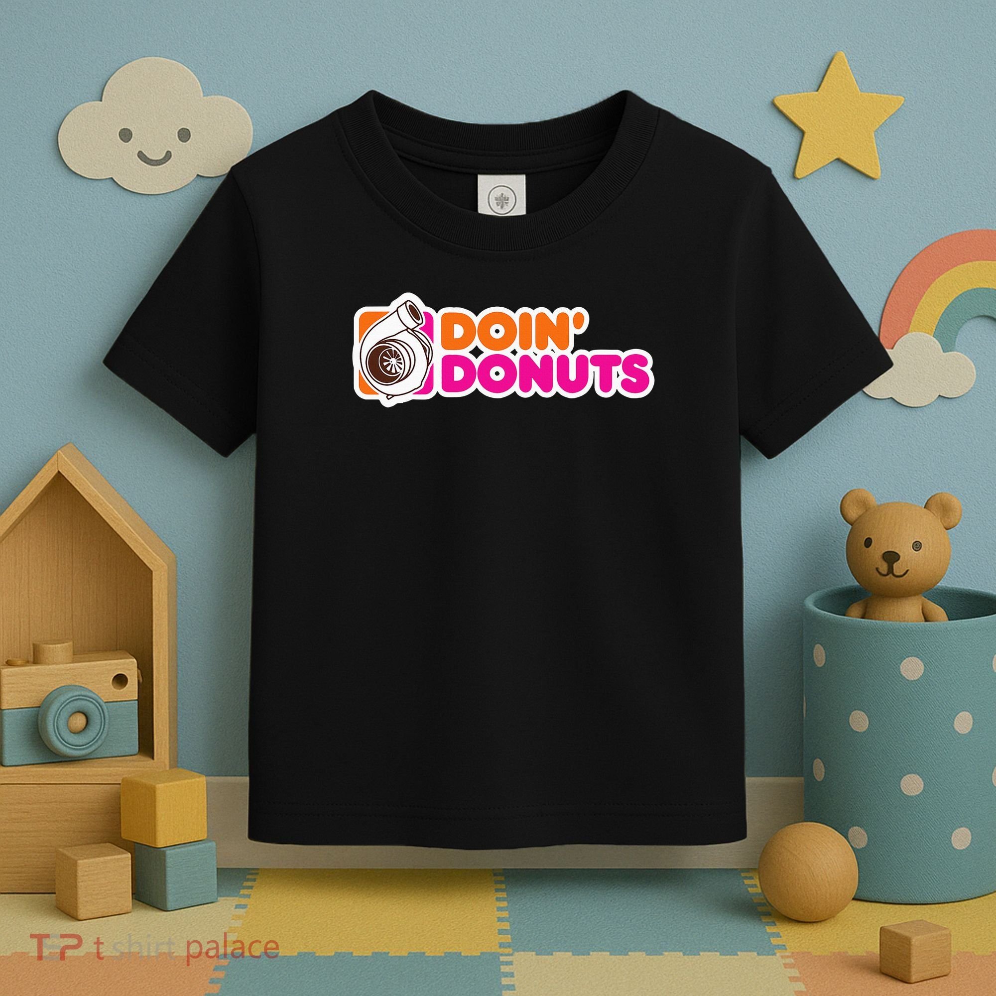 Doin' Donuts Funny Racing & Drift Car Enthusiast Toddler T-Shirt