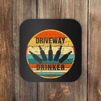 Driveway Drinker Funny Drinking Lover Humor For Dad Daddy Coaster thumb 0