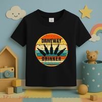 Driveway Drinker Funny Drinking Lover Humor For Dad Daddy Toddler T-Shirt thumb 3