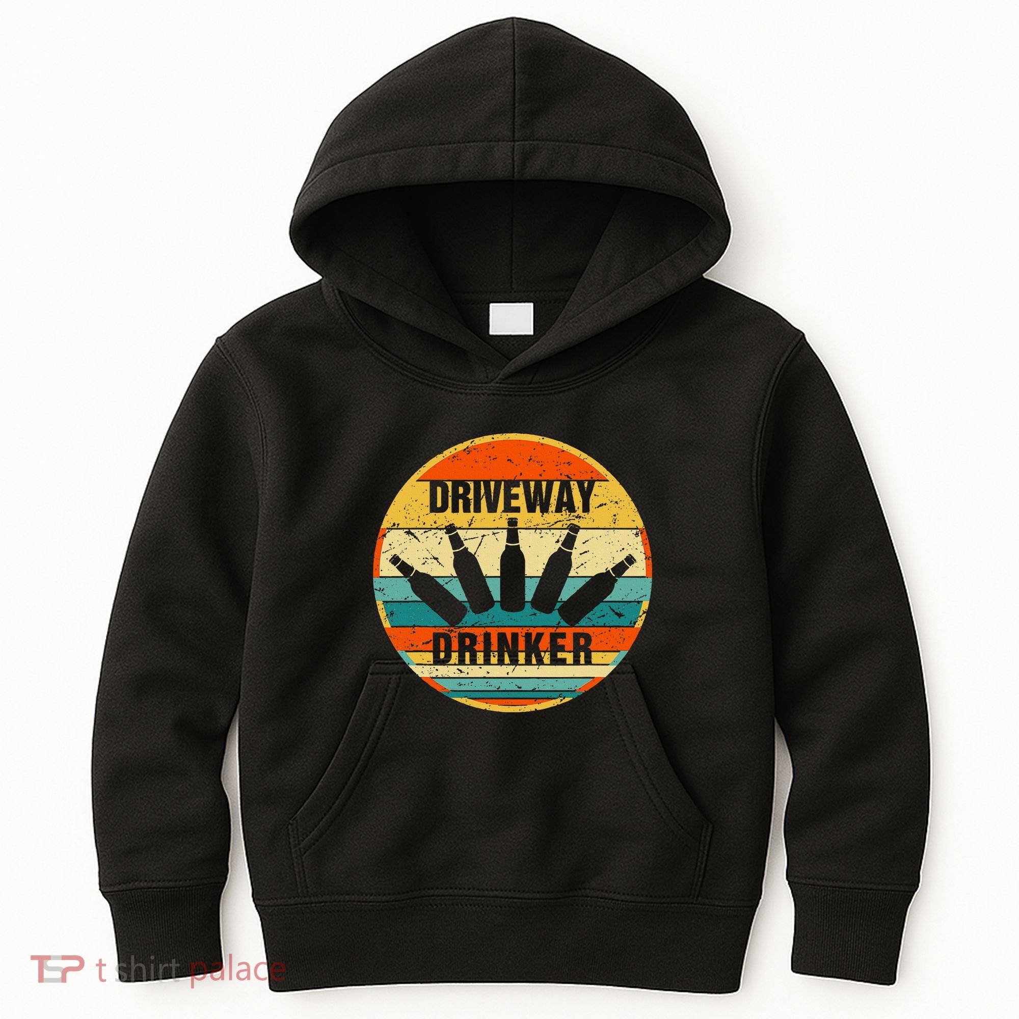 Driveway Drinker Funny Drinking Lover Humor For Dad Daddy Kids Hoodie