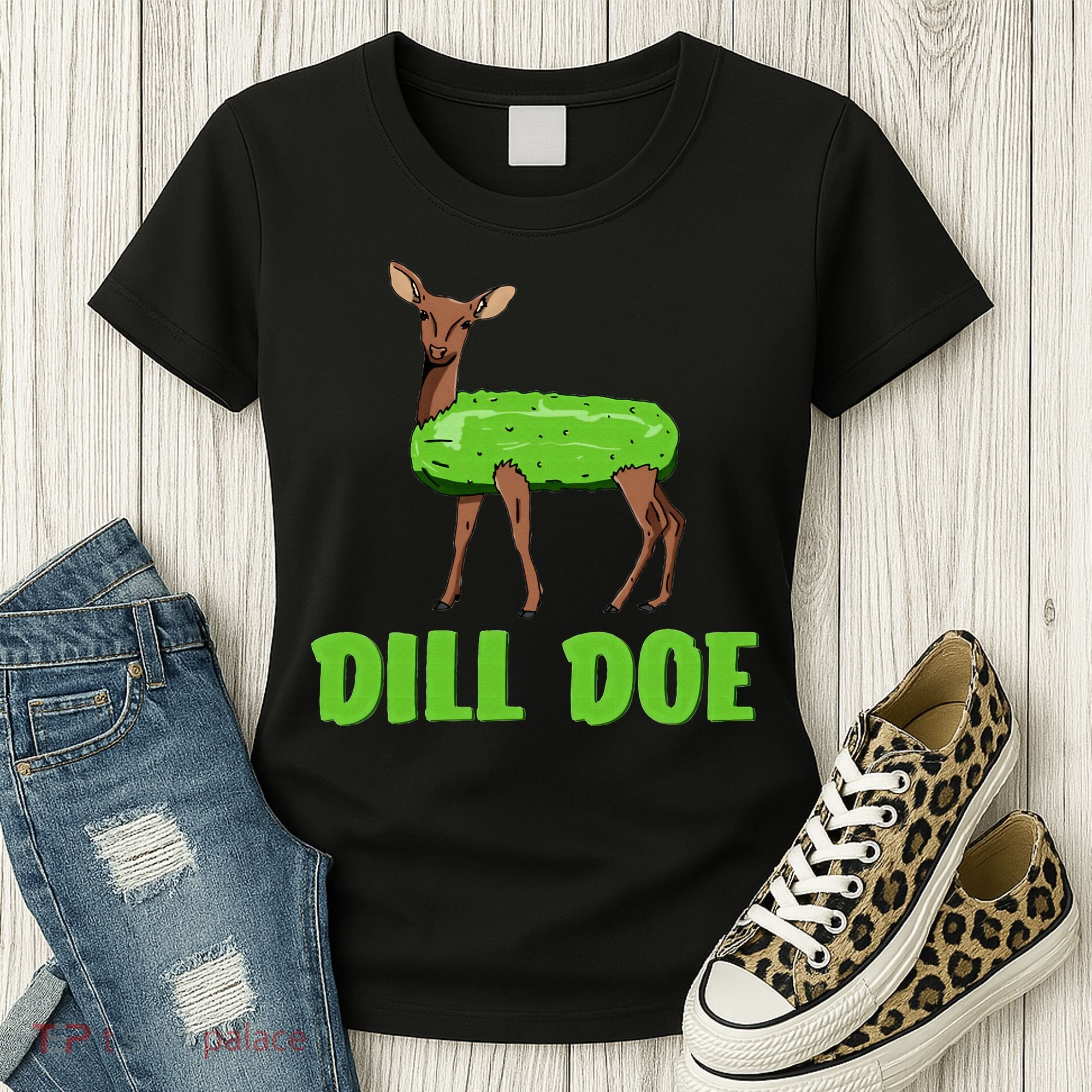 Dill Doe Funny Adult Humor Funny Nature Deer Redneck Women's T-Shirt