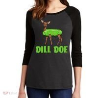 Dill Doe Funny Adult Humor Funny Nature Deer Redneck Women's Tri-Blend 3/4-Sleeve Raglan Shirt thumb 2