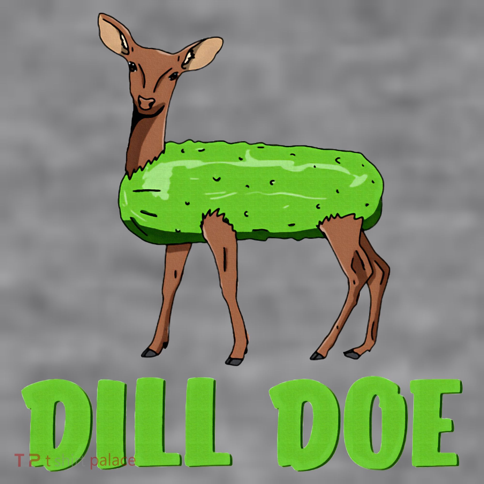 Dill Doe Funny Adult Humor Funny Nature Deer Redneck Women's Racerback Cropped Tank