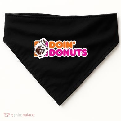 Doin Donuts Funny Racing & Drift Car Enthusiast USA-Made Doggie Bandana