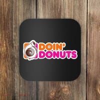 Doin Donuts Funny Racing & Drift Car Enthusiast Coaster thumb 0