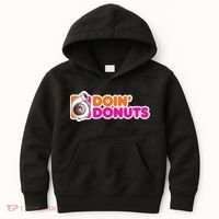 Doin Donuts Funny Racing & Drift Car Enthusiast Kids Hoodie thumb 0