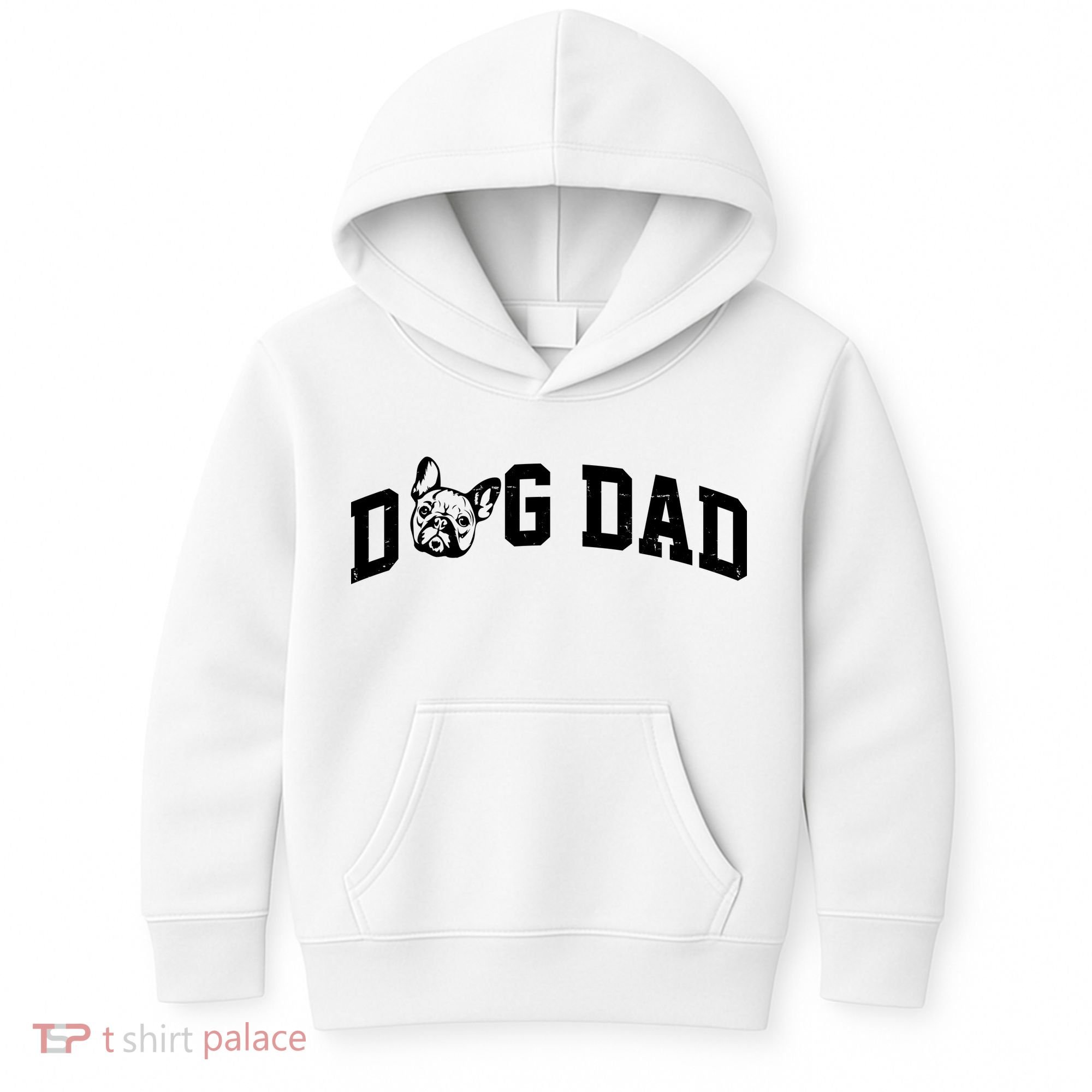 Dog Dad French Bulldog Kids Hoodie