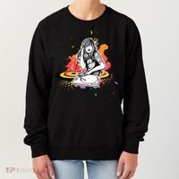 Dj Deejay Girl Music Techno Headphones Turntable Pop Cute Gift Women's Sweatshirt thumb 0