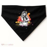 Dj Deejay Girl Music Techno Headphones Turntable Pop Cute Gift USA-Made Doggie Bandana thumb 0