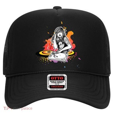 Dj Deejay Girl Music Techno Headphones Turntable Pop Cute Gift Hat