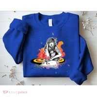 Dj Deejay Girl Music Techno Headphones Turntable Pop Cute Gift Sweatshirt thumb 2