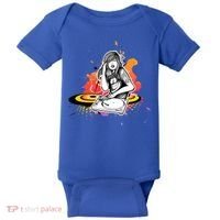 Dj Deejay Girl Music Techno Headphones Turntable Pop Cute Gift Baby Bodysuit thumb 0