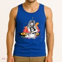 Dj Deejay Girl Music Techno Headphones Turntable Pop Cute Gift Tank Top thumb 3