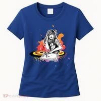 Dj Deejay Girl Music Techno Headphones Turntable Pop Cute Gift Women's T-Shirt thumb 0