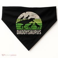 Daddy Dinosaur Gift Daddysaurus Rex 4 Cool Gift Cool Gift USA-Made Doggie Bandana thumb 0