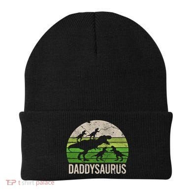 Daddy Dinosaur Gift Daddysaurus Rex 4 Cool Gift Cool Gift Beanie