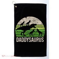 Daddy Dinosaur Gift Daddysaurus Rex 4 Cool Gift Cool Gift Golf Towel thumb 0