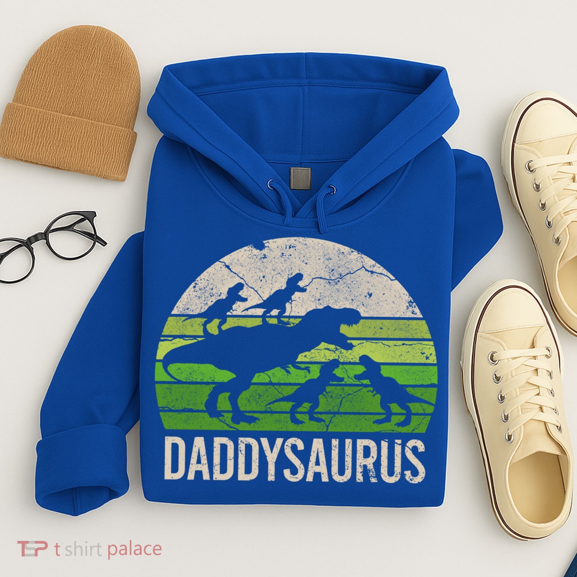 Daddy Dinosaur Gift Daddysaurus Rex 4 Cool Gift Cool Gift Hoodie