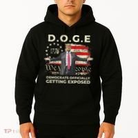 Doge Democrats Getting Exposed Trump 2025 Hoodie thumb 2