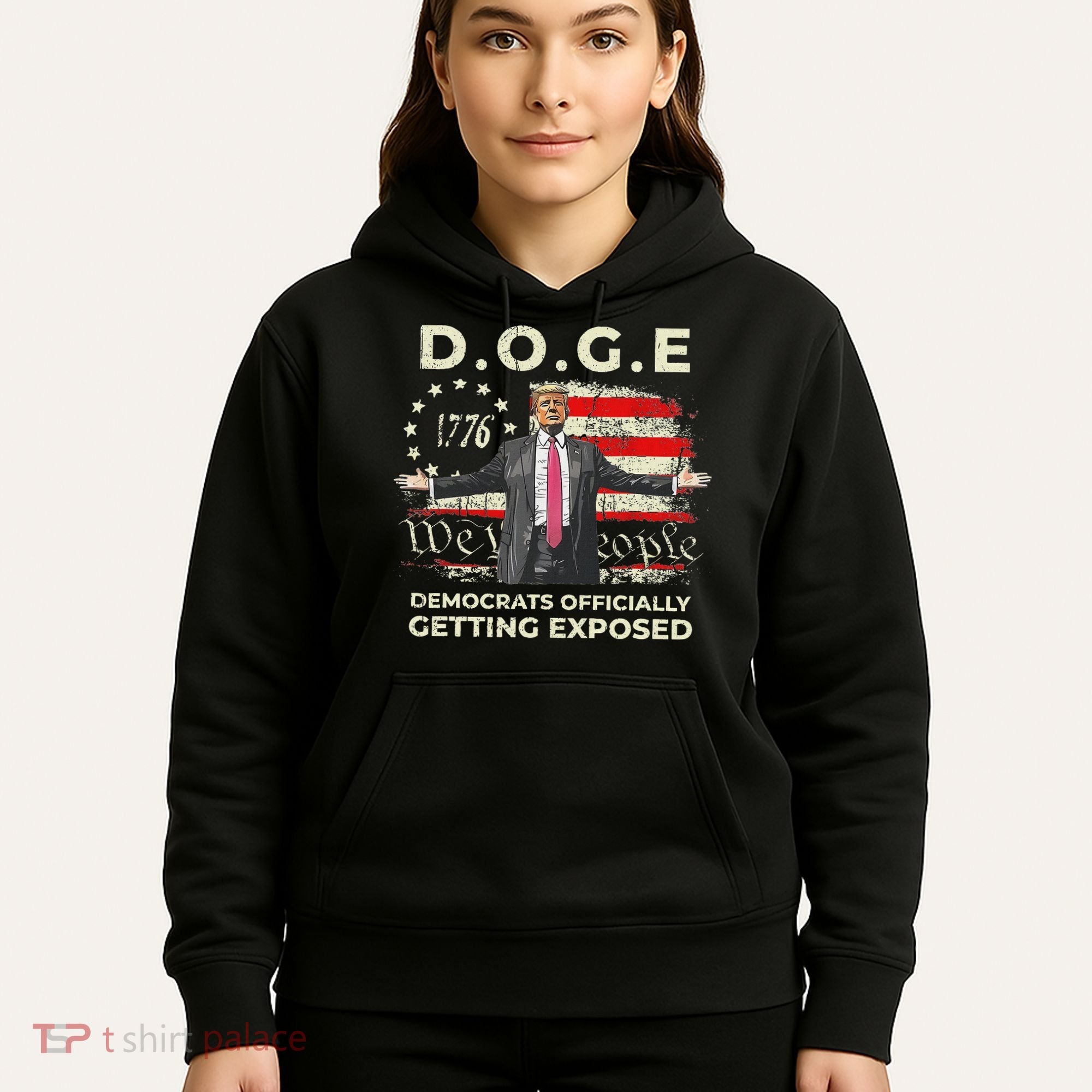 Doge Democrats Getting Exposed Trump 2025 Hoodie